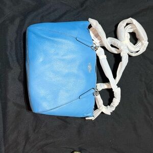 Coach Bright Blue Leather Shoulder Bag